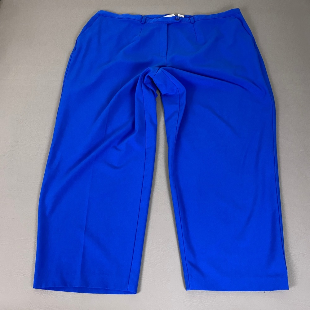 Sag Harbor Wide Leg Dress Pants Womens Plus Petite 24WP Woman Stretch Royal Blue